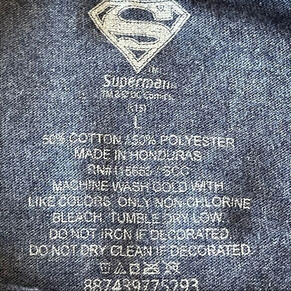 Vintage Superman Tshirt with Topography - Large‎ - Picture 3 of 6